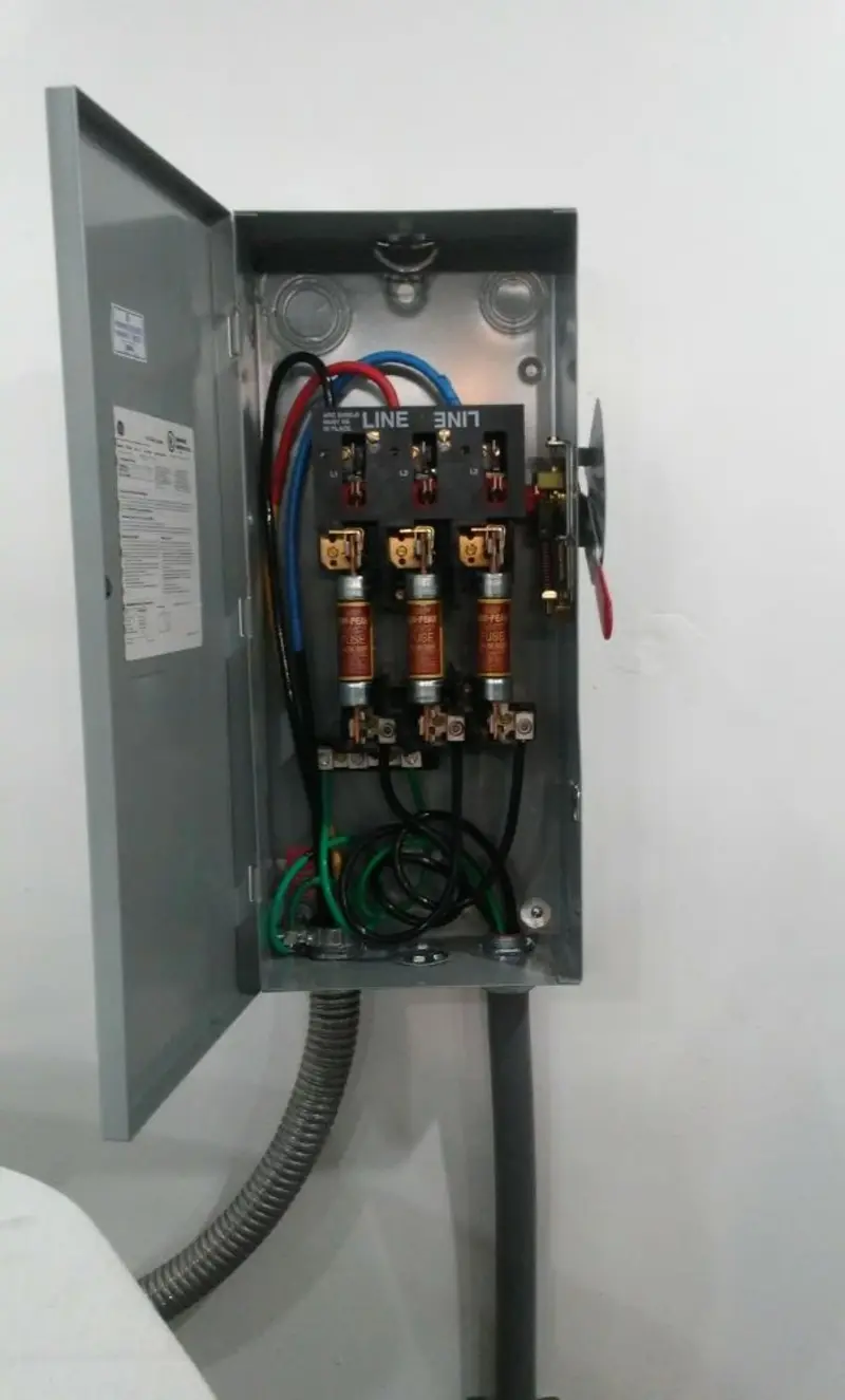 Three-phase disconnect switch installed for Electrical Wiring & Rewiring in Plymouth